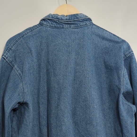 Vintage Chalk Line Denim Jean Jacket Embroidered University of Michigan Large - Picture 13 of 15